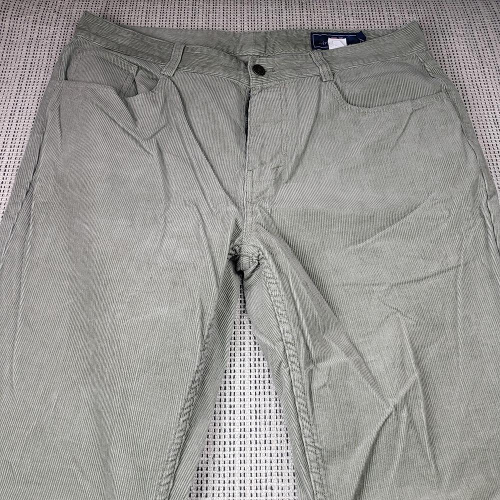 Vineyard Vines Pants Mens 34x34 Green Corduroy Chino Regular Fit 5 Pocket Casual